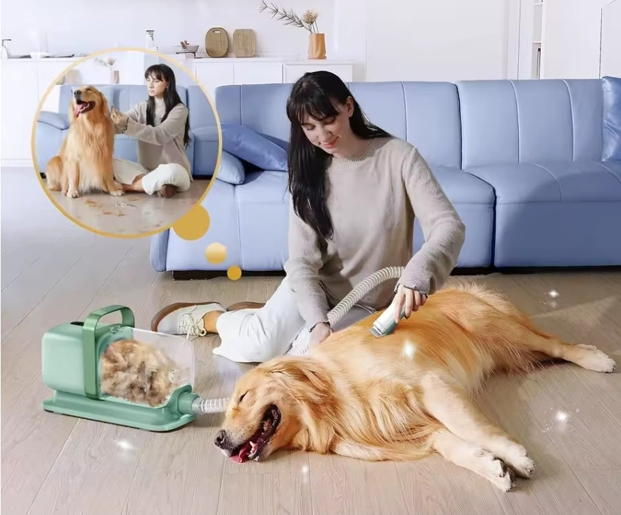 7-in-1 Haustierpflege-Set mit Vakuumfunktion